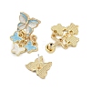 Butterfly Enamel Stud Earrings EJEW-M005-02-2