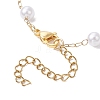 Round ABS Imitation Pearl Beads Link Chain Bracelet Making AJEW-JB01301-3