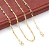 Brass Curb Chain Necklaces NJEW-K123-09G-1