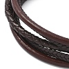 Leather Cord Multi-strand Bracelets BJEW-K141-29B-6