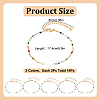 10Pcs 5 Colors 304 Stainless Steel Enamel Oval Link Chain Bracelet Makings AJEW-GO00045-2