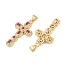 Brass Micro Pave Cubic Zirconia Pendants CU-CBADC6C-12G-06-2