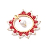 Glass Seed Beaded Sun Pendants PALLOY-MZ00857-02-3