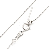 Rhodium Plated 925 Sterling Silver Box Chain Necklaces NJEW-C052-03P-2