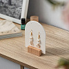 4 Bags Arch Shaped Acrylic Couple Earring Display Stands EDIS-SC0001-15A-6