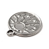 304 Stainless Steel Pendant Cabochon Settings STAS-G278-01P-3