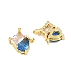Brass Pave Cubic Zirconia Charms CU-CBA6A75-03G-07-2