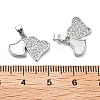 Brass Micro Pave Cubic Zirconia Pendants KK-L222-018P-3