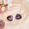 2Pcs Natural Amethyst Pendants G-FH0002-76A-4