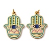 304 Stainless Steel Enamel Pendants STAS-U061-29G-1