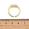 Brass Micro Pave Cubic Zirconia Cuff Rings for Women RJEW-H247-22G-5