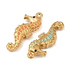 304 Stainless Steel Enamel Pendants STAS-C150-06A-G-2