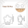70Pcs Long-Lasting Plated Alloy Bead Frame FIND-SC0012-16-2