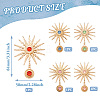 5Pcs 5 Colors Alloy with Resin Big Pendants FIND-TA0004-16-3