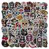 Day of the Dead graffiti stickers 50 pieces AJEW-R002-06A-1