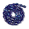 Transparent Electroplate Glass Beads Strands X-EGLA-N013-T10mm-B07-2