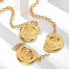 304 Stainless Steel 3 Snail Bib Necklaces for Women NJEW-Z061-05G-02-1