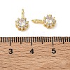 Brass Pave Clear Cubic Zirconia Charms CU-CBA9FFD-11G-09-3