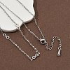 304 Stainless Steel Link Chain Necklaces for Women Men NJEW-K292-01H-P-3