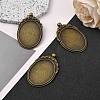 Tibetan Style Alloy Pendant Cabochon Bezel Settings TIBEP-M018-62AB-NF-4