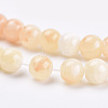 Natural Dyed Yellow Jade Gemstone Bead Strands X-G-R271-6mm-Y17-2