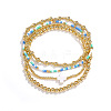 4Pcs Gothic Brass Cross Stretch Bracelet Sets YK6983-3-1