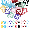 20Pcs 10 Colors Glass Beads Enamel Beads BLOW-SC0001-03-1