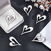 6Pcs Heart Zinc Alloy Lapel Pins for Backpack Clothes JEWB-UN0002-74P-2