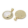 Brass Micro Pave Cubic Zirconia Pendants KK-G485-17B-G-2