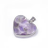 Natural Amethyst Pendants STAS-T043-01H-2