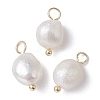 Natural Pearl Potato Charms X1-PALLOY-JF02199-03-1