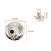 Alloy Decorative Buttons PW-WG1200D-21-1