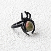 Natural Unakite Spider Open Cuff Rings PW-WGC70E9-26-1