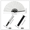 1Pc Bamboo with Oxford Fabric Glitter Powder Folding Fans AJEW-SP0003-77C-2