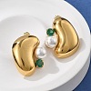 304 Stainless Steel Stud Earrings EJEW-R020-01G-02-1