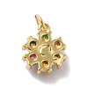 Rack Plating Brass Micro Pave Cubic Zirconia Charms KK-A160-22C-G-2