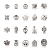 40Pcs 20 Style Zinc Alloy European Beads FIND-KS0001-20-2
