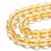 Natural Citrine Beads Strands G-E326-4mm-01-3