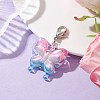 Acrylic Butterfly Pendant Decorations HJEW-JM01594-03-3