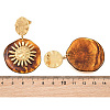 304 Stainless Steel & Resin Stud Dangle Earrings for Women SA-CBA717A-01G-01-3