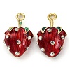 Alloy Enamel With Rhinestone Pendants PALLOY-S032-02B-1