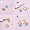 48Pcs 12 Style Alloy Crystal Rhinestone Pendants ENAM-CW0001-18-4