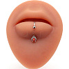 Stainless Steel Rhinestone Lip Rings Piercing Jewelry for Women WG14C26-02-1