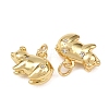 Brass Cubic Zirconia Pendants X-KK-L251-53G-2
