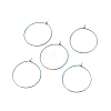 Ion Plating(IP) 316 Surgical Stainless Steel Hoop Earrings Findings STAS-F149-32M-A-1