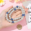 1Pc Polymer Clay Rhinestone Round Beaded Stretch Necklaces NJEW-SP0001-14F-4