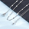 1MM Brass Cable Chain Necklace for Women Men KK-P302-02P-3