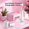 2 Rolls 2 Styles Vinyl Plastic Printable Holographic Stickers OFST-TA0001-11C-9