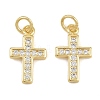 Brass Micro Pave Clear Cubic Zirconia Pendants CU-CBADC6C-06G-02-1