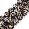Handmade Foil Glass Lampwork Beads Strands FOIL-Q002-09D-1